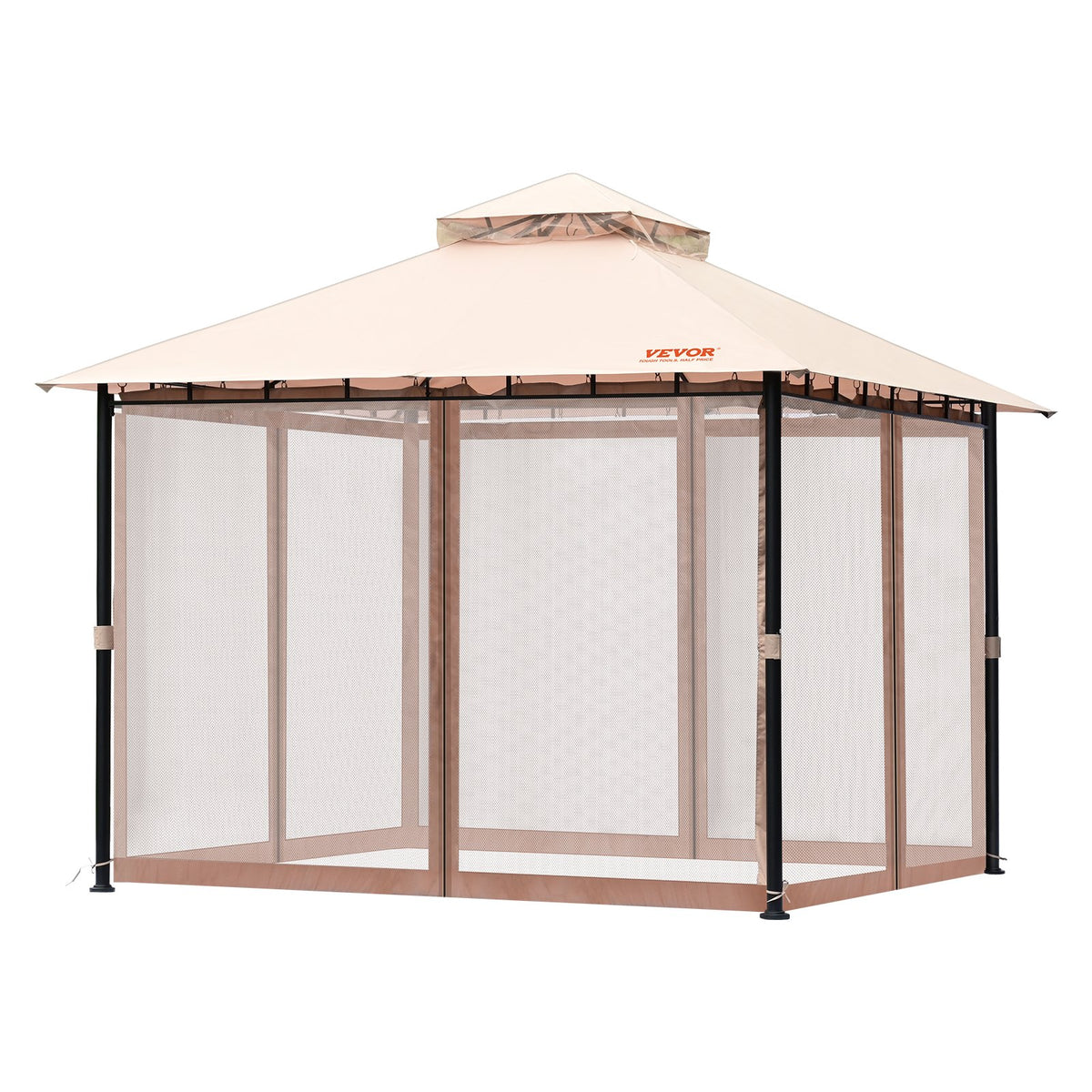 Patio Gazebo for 6-8 Person, 3.05 x 3.05 m Backyard Gazebo, with Mosquito Netting, Metal Frame, and PU Coated V952-TYLTZZ10X10FTV427V0