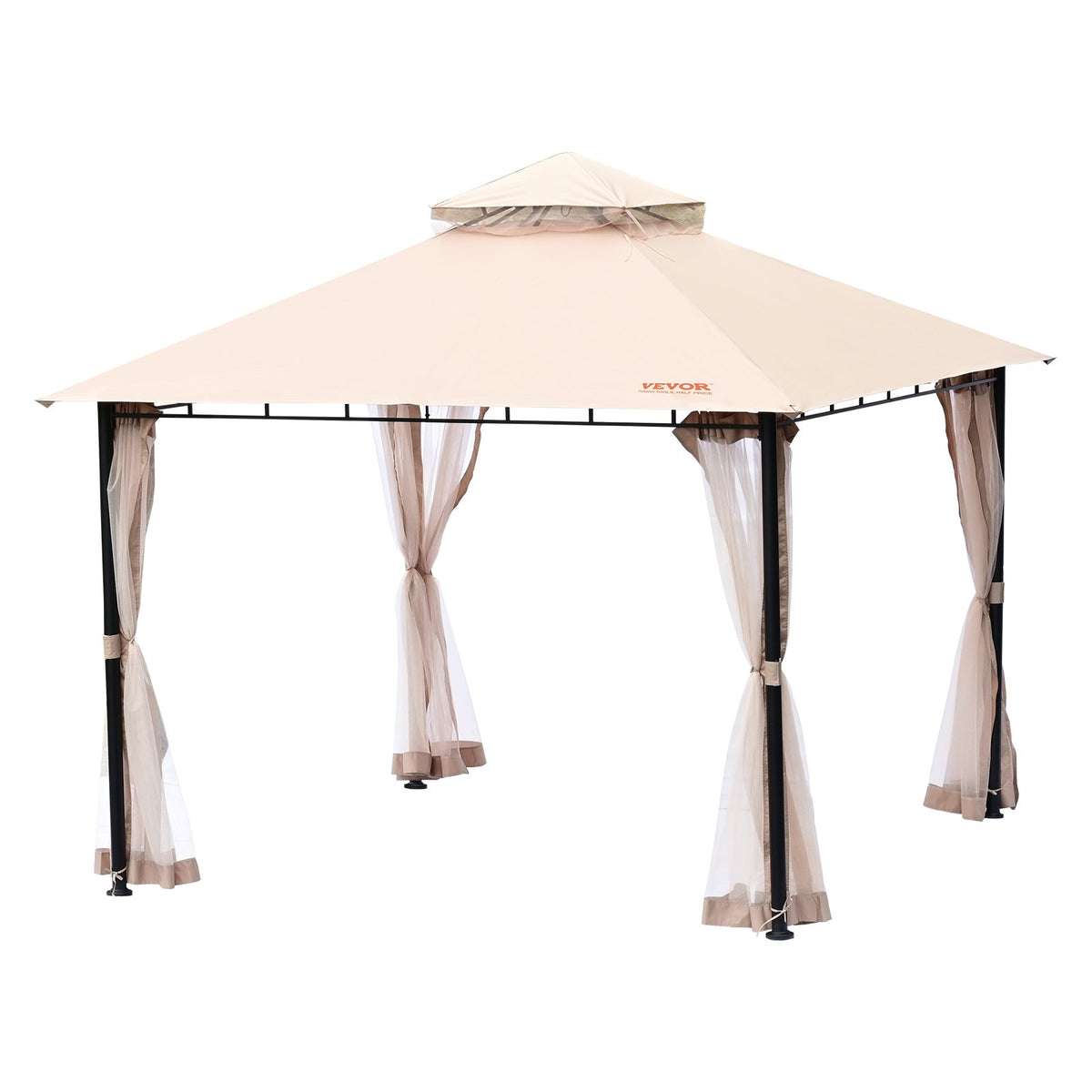 Patio Gazebo for 6-8 Person, 3.05 x 3.05 m Backyard Gazebo, with Mosquito Netting, Metal Frame, and PU Coated V952-TYLTZZ10X10FTV427V0