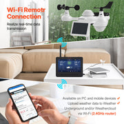 7-in-1 Wi-Fi Weather Station 177.8 mm TFT Display Wireless Outdoor Sensor V952-TYN70TFTWIFI71ZZTV3