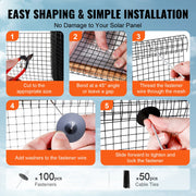 6in x 100ft Solar Panel Bird Guard Critter Guard Roll Kit 100pcs Fasteners V952-TYNDCBBHWTZ60HIVUV0