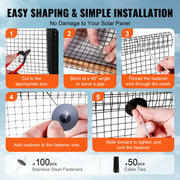 8in x 100ft Solar Panel Bird Guard Critter Guard Roll Kit 100pcs Fasteners V952-TYNDCBBHWTZ8P9JXNV0