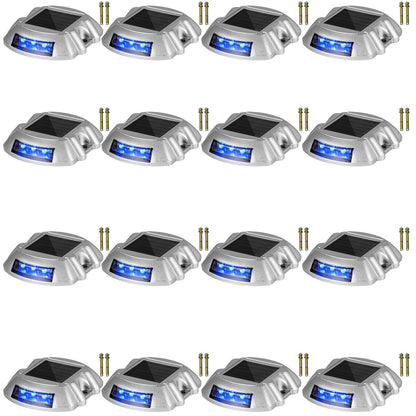 Driveway Lights 16-Pack, Solar Driveway Lights with Switch Button, Solar Deck Lights Waterproof, Wireless V952-TYNDD16JTBU000001V0