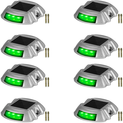 8-Pack Solar Driveway Light LED Road Markers Green for Garden Pathway V952-TYNDD8JTGN0000001V0