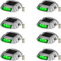 8-Pack Solar Driveway Light LED Road Markers Green for Garden Pathway V952-TYNDD8JTGN0000001V0