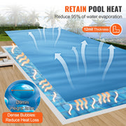 Solar Pool Cover, 24 x 12 ft Rectangle Solar Blanket for Pools, Inground Above Ground Swimming Pool Solar V952-TYNJRYCMJX24BEYSPV0