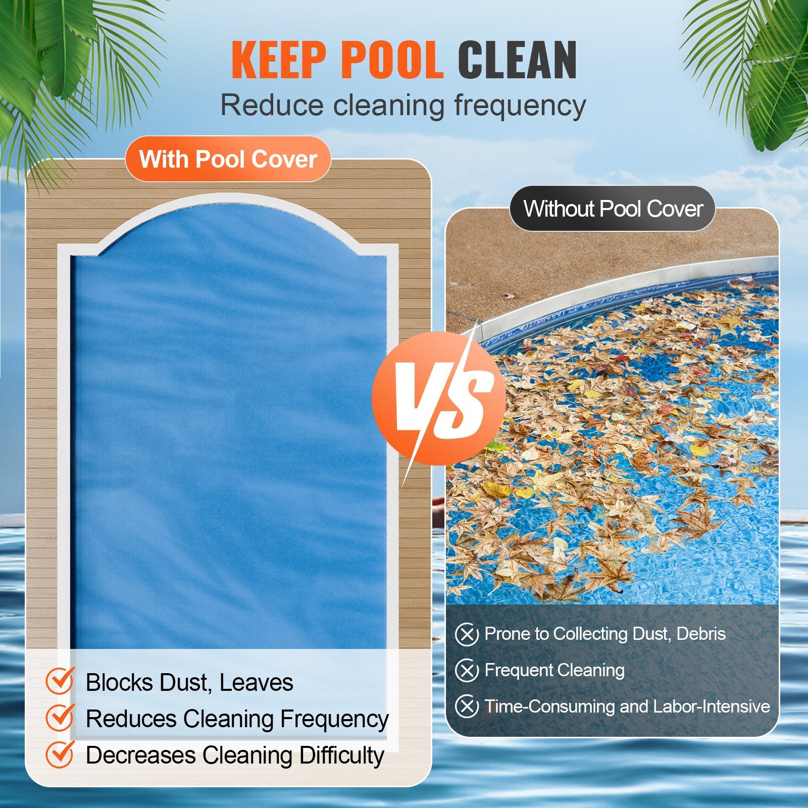 Solar Pool Cover, 24 x 12 ft Rectangle Solar Blanket for Pools, Inground Above Ground Swimming Pool Solar V952-TYNJRYCMJX24BEYSPV0