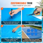 Solar Pool Cover, 24 x 12 ft Rectangle Solar Blanket for Pools, Inground Above Ground Swimming Pool Solar V952-TYNJRYCMJX24BEYSPV0