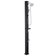 40L Solar Heated Shower, 205cm Showerhead Height Outdoor Shower, with Handheld & Foot Faucet, Hot & Cold V952-TYNLYQHSPVCL8QSDL001V0