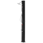 Outdoor Solar Heated Shower, 40L Poolside Shower Kit with 2 Shower Head and Foot Shower Tap, Handheld/Hanging V952-TYNLYQHSPVCLRGYW5V0