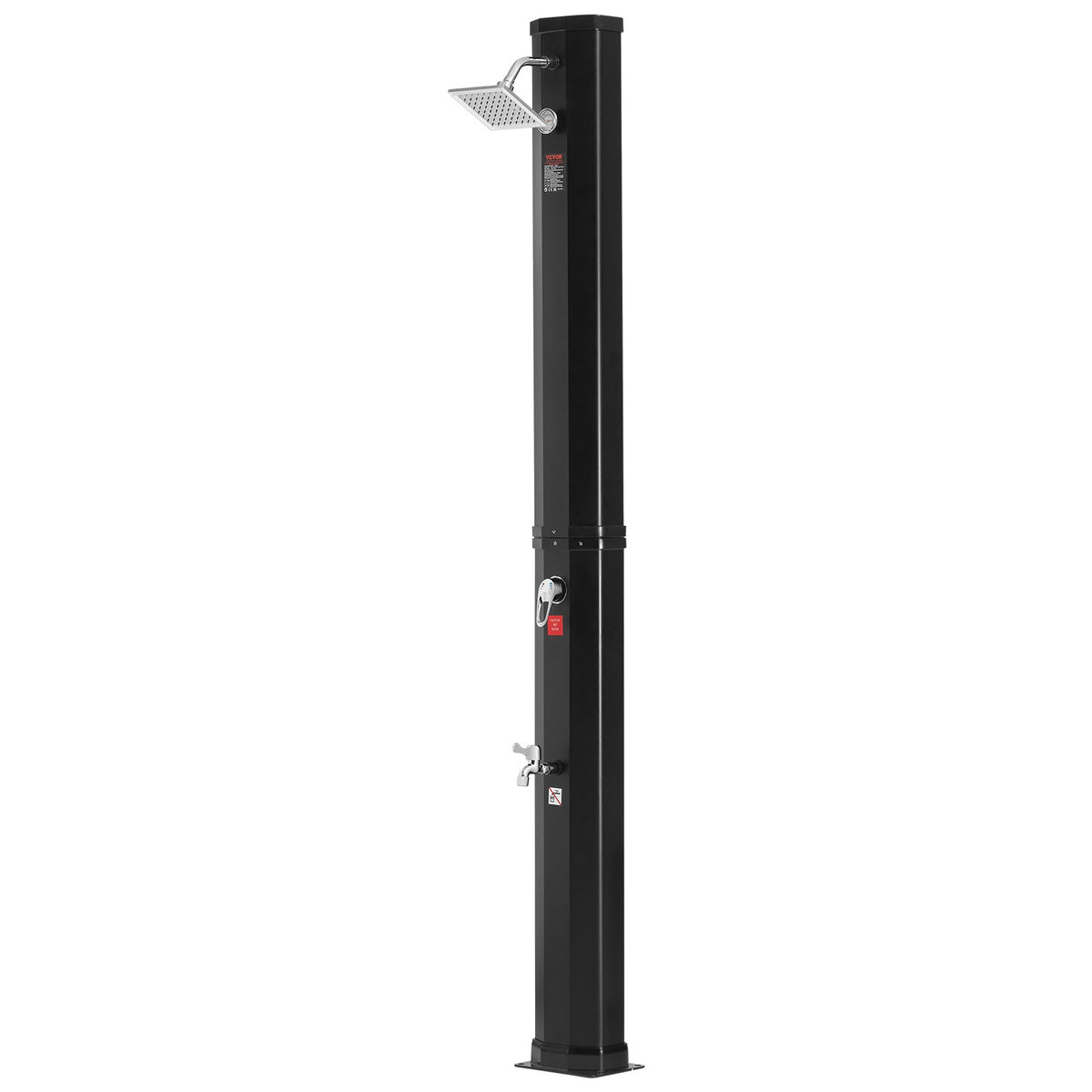 Outdoor Solar Heated Shower, 35L Poolside Shower Kit with Shower Head and Foot Shower Tap, Double Buckle Fast V952-TYNLYQHSPVCLT705AV0