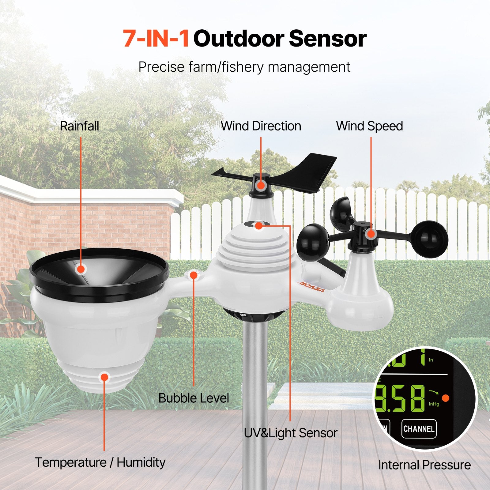 7-in-1 Wireless Weather Station, 7.5 in Large Color Display, Digital Home Weather Station Indoor Outdoor, for V952-TYNQXZ75VAAA7QJQSV3