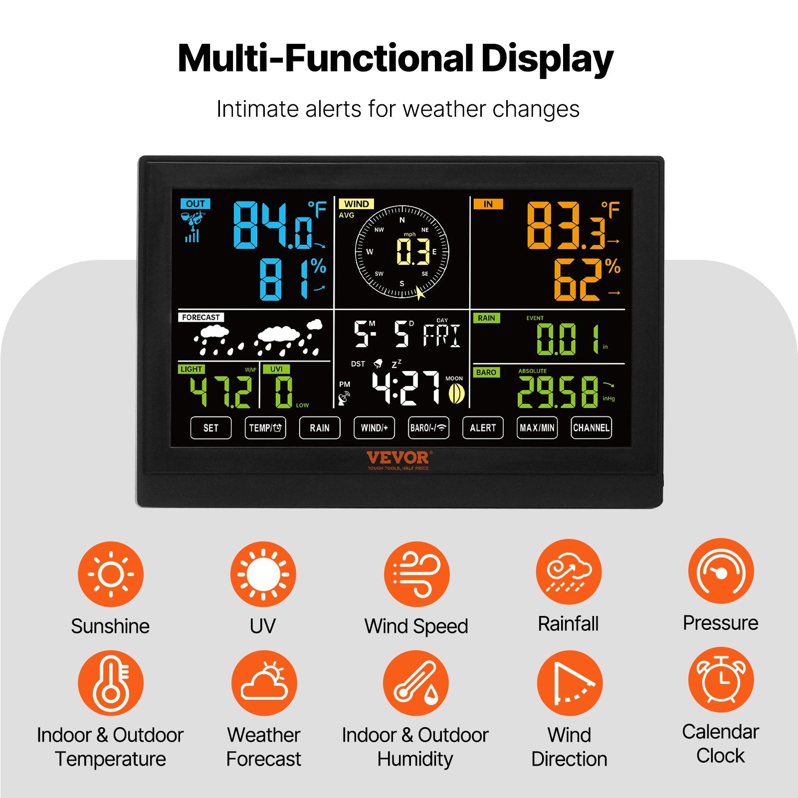 7-in-1 Wireless Weather Station, 7.5 in Large Color Display, Digital Home Weather Station Indoor Outdoor, for V952-TYNQXZ75VAAA7QJQSV3