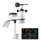 7-in-1 Wi-Fi Weather Station with APP, 190.5 mm VA Display, Wireless Solar Powered Outdoor Sensor, Rain V952-TYNQXZWIFI7586OBK001V3