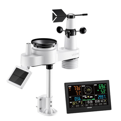 7-in-1 Wireless Weather Station, 190.5 mm VA Display, Solar Powered Outdoor Sensor, Rain Gauge, Indoor V952-TYNQXZWX75AA08QNY001V3