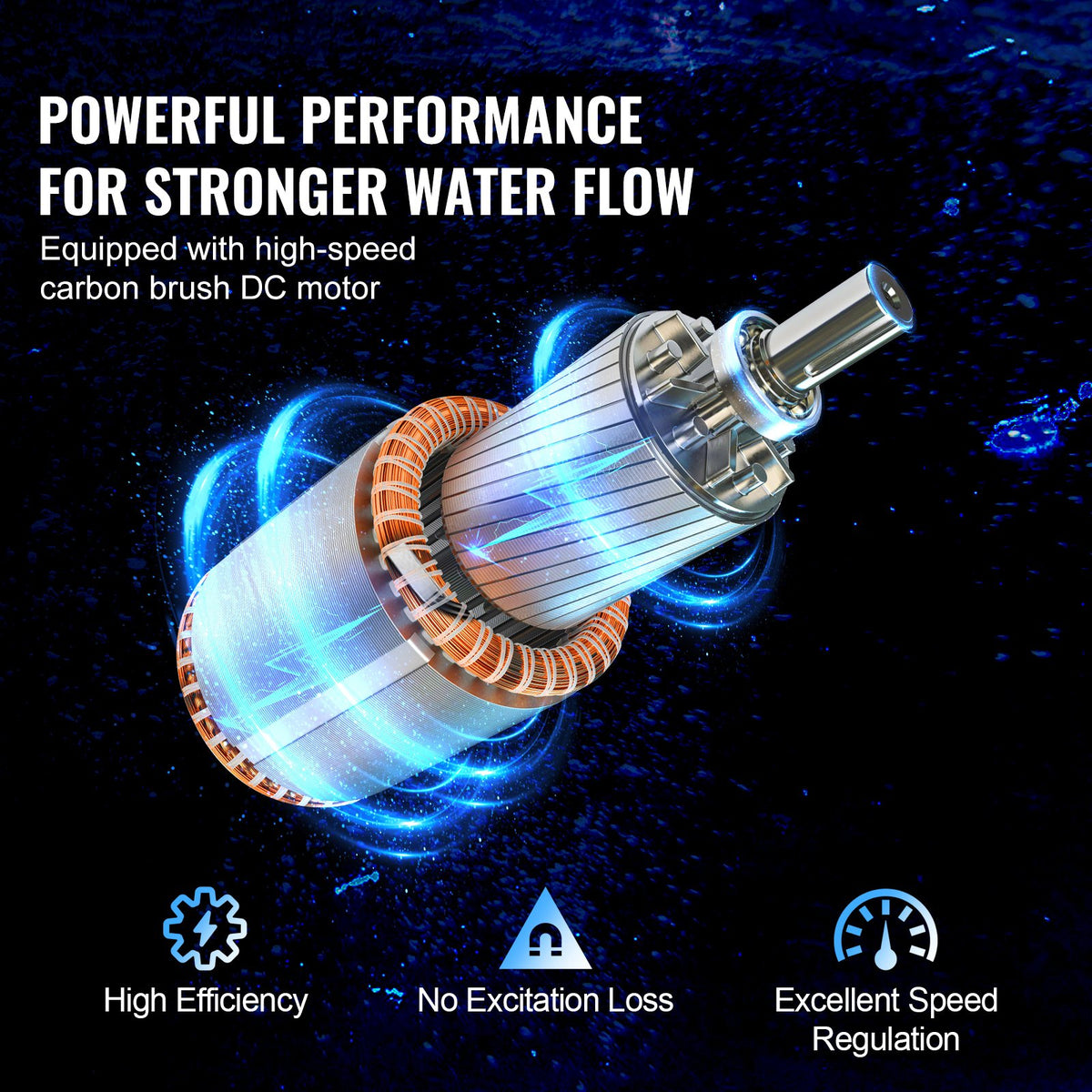 Solar Water Pump, DC 277W Submersible Deep Well Pump, Max Flow 2.1 m3/H, Max Head 83 m, Max Submersion Depth V952-TYNSB260W10GVTKZOV9
