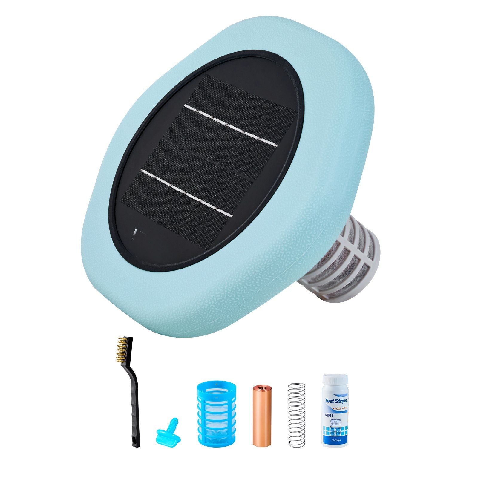 Solar Pool Ionizer, Hexagon Copper Pool Ionizer Up to 170343 L, Floating Automatic Water Cleaner and V952-TYNYCLZFSQDHDJNV9001V0