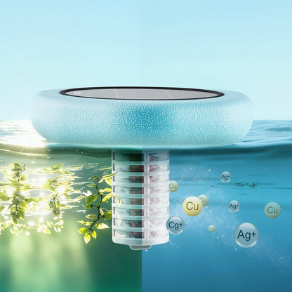 Solar Pool Ionizer, Hexagon Copper Pool Ionizer Up to 170343 L, Floating Automatic Water Cleaner and V952-TYNYCLZFSQDHDJNV9001V0