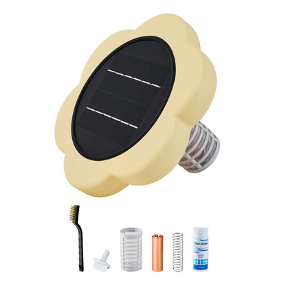 Solar Pool Ionizer, Petal Copper Pool Ionizer Up to 170343 L, Floating Automatic Water Cleaner and Purifier, V952-TYNYCLZFSQDHQ59ZZ001V0