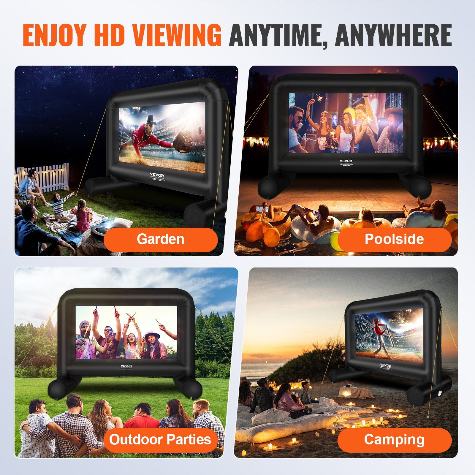 Inflatable Movie Screen, 14 FT Inflatable Projector Screen for Outside with Blower and Carrying Bag, V952-TYPM20CQSCQSN09WYV3