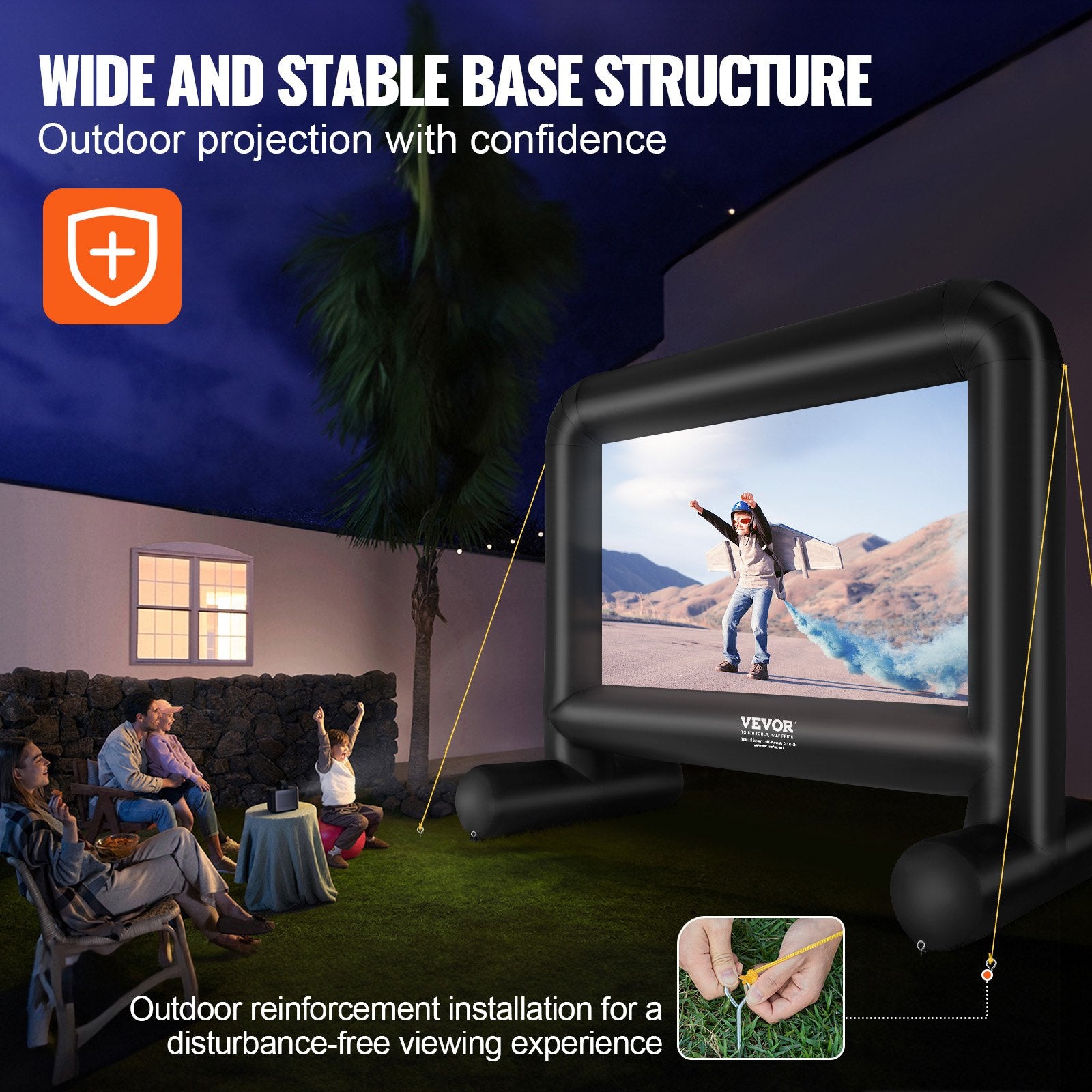Inflatable Movie Screen, 16 FT Inflatable Projector Screen for Outside with Blower and Carrying Bag, V952-TYPM20CQSCQSRCERLV3