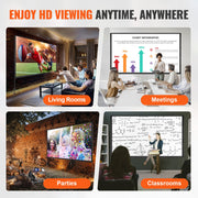Projector Screen with Stand, 150 inch 16:9 4K 1080 HD Outdoor Movie Screen with Stand, Wrinkle-Free V952-TYPM20ZJSLJ18YCEZV0