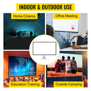 Tripod Projector Screen with Stand 100inch 16:9 4K HD Projection Screen Stand Wrinkle-Free Height Adjustable V952-TYPMDZC10016968W7V0