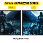 Tripod Projector Screen with Stand 70 inch 16:9 4K HD Projection Screen Stand Wrinkle-Free Height Adjustable V952-TYPMDZCY70169BAL0V0