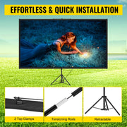 Tripod Projector Screen with Stand 80 inch 16:9 4K HD Projection Screen Stand Wrinkle-Free Height Adjustable V952-TYPMDZCY80169V6FXV0