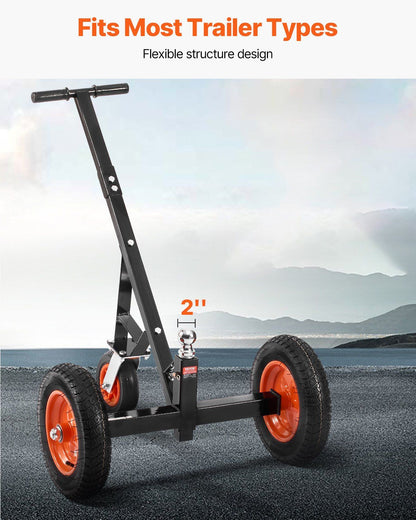 Trailer Dolly, 1000lbs Tongue Weight Capacity, Carbon Steel Trailer Mover with 2 inch Ball, 14 inch Pneumatic V952-TYSDQYC1000BJMKIYV0