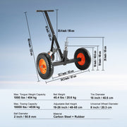 Adjustable Trailer Dolly, 1000lbs Tongue Weight Capacity, Carbon Steel Trailer Mover with 19''-26'' V952-TYSDQYCB10003IOSUV0