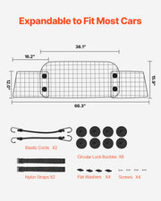 Dog Car Barrier, 96.5-168.5cm Adjustable Car Divider for Trunk Cargo Area, Universal-Fit Back Seat Heavy-Duty V952-TYTYHPTZJSCWHSP7AV0