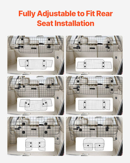 Dog Car Barrier, 96.5-168.5cm Adjustable Car Divider for Trunk Cargo Area, Universal-Fit Back Seat Heavy-Duty V952-TYTYHPTZJSCWHSP7AV0