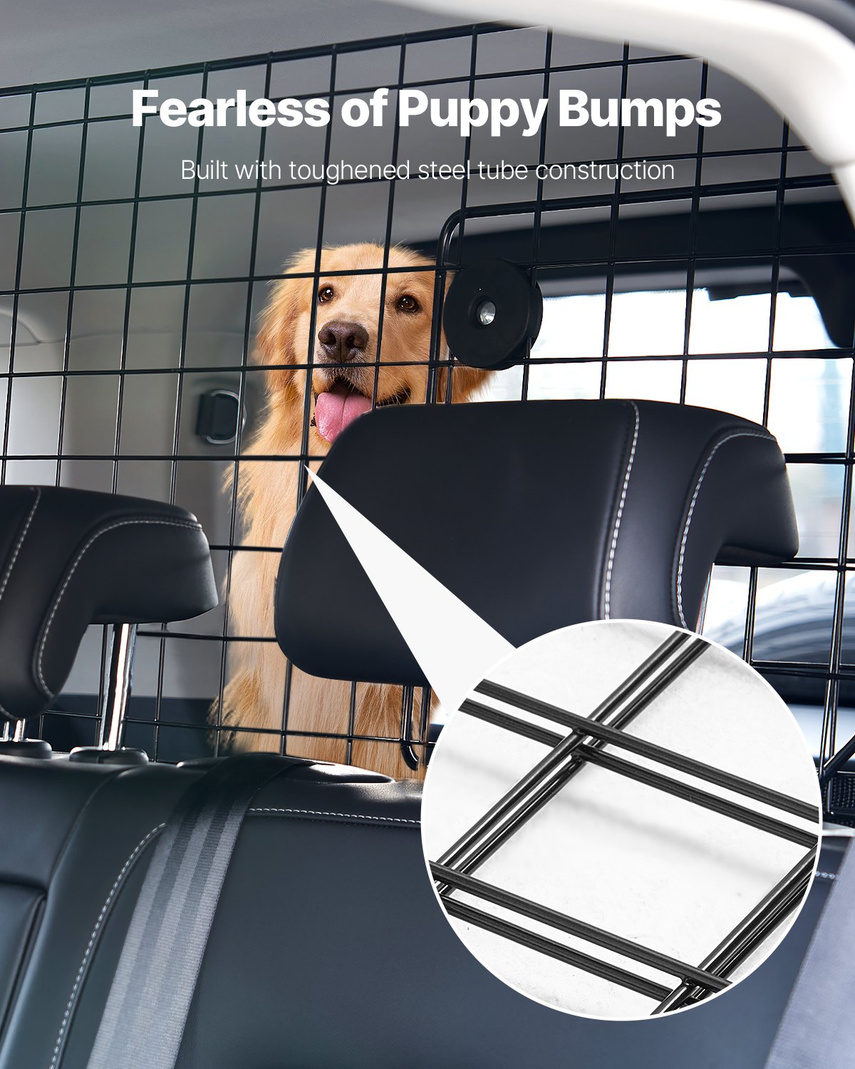 Dog Car Barrier, 96.5-168.5cm Adjustable Car Divider for Trunk Cargo Area, Universal-Fit Back Seat Heavy-Duty V952-TYTYHPTZJSCWHSP7AV0