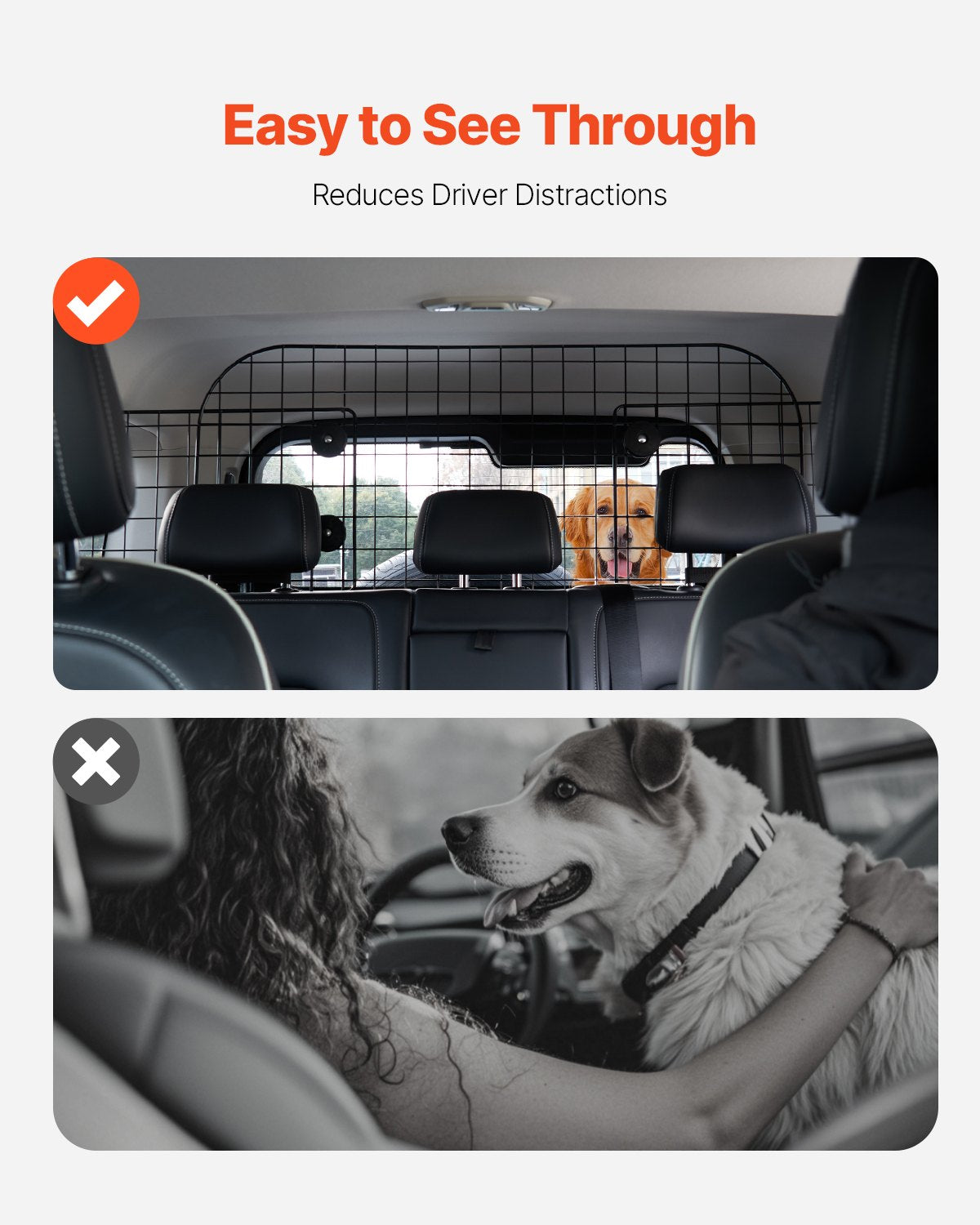 Dog Car Barrier, 96.5-168.5cm Adjustable Car Divider for Trunk Cargo Area, Universal-Fit Back Seat Heavy-Duty V952-TYTYHPTZJSCWHSP7AV0