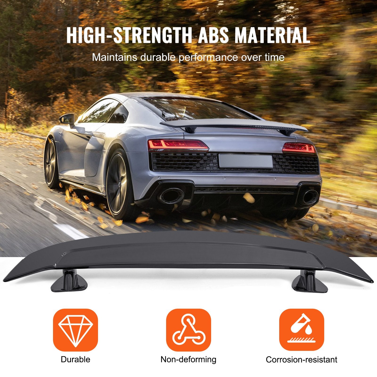 Universal Rear Spoiler 46.3'' GT Style Trunk Wing for Sedans and Coupes V952-TYXWYABS46INXC430V0