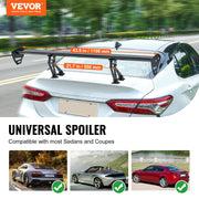 Universal Rear Spoiler GT Style Adjustable Trunk Wing Car Racing 43.3'' V952-TYXWYLHJLHJD8ZQ27V0