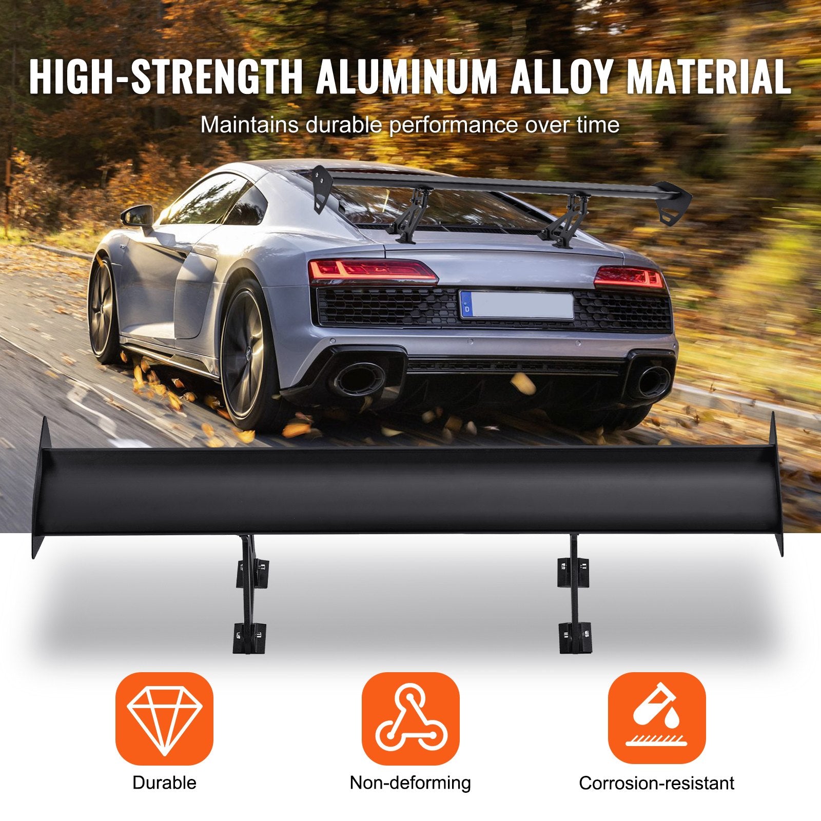 Universal Rear Spoiler GT Style Adjustable Trunk Wing Car Racing 43.3'' V952-TYXWYLHJLHJD8ZQ27V0