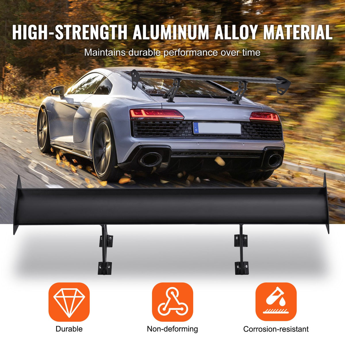 Universal Rear Spoiler GT Style Adjustable Trunk Wing Car Racing 43.3'' V952-TYXWYLHJLHJD8ZQ27V0