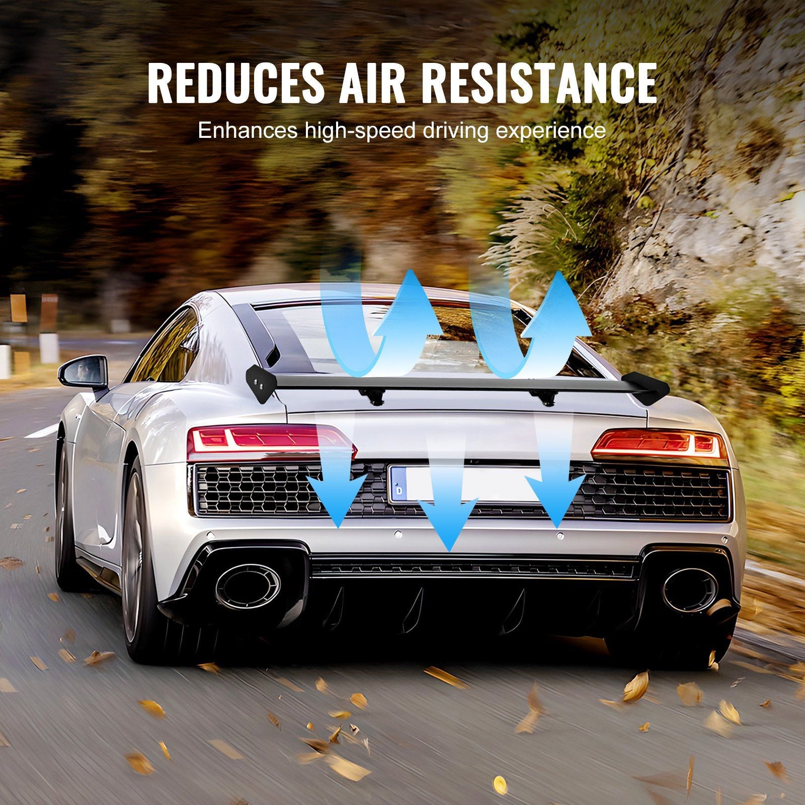 GT Wing Car Spoiler, 43.3 inch Universal Spoiler with Single Deck, Adjustable Lightweight Aluminum, Car Rear V952-TYXWYLHJLHJDFLMB1V0