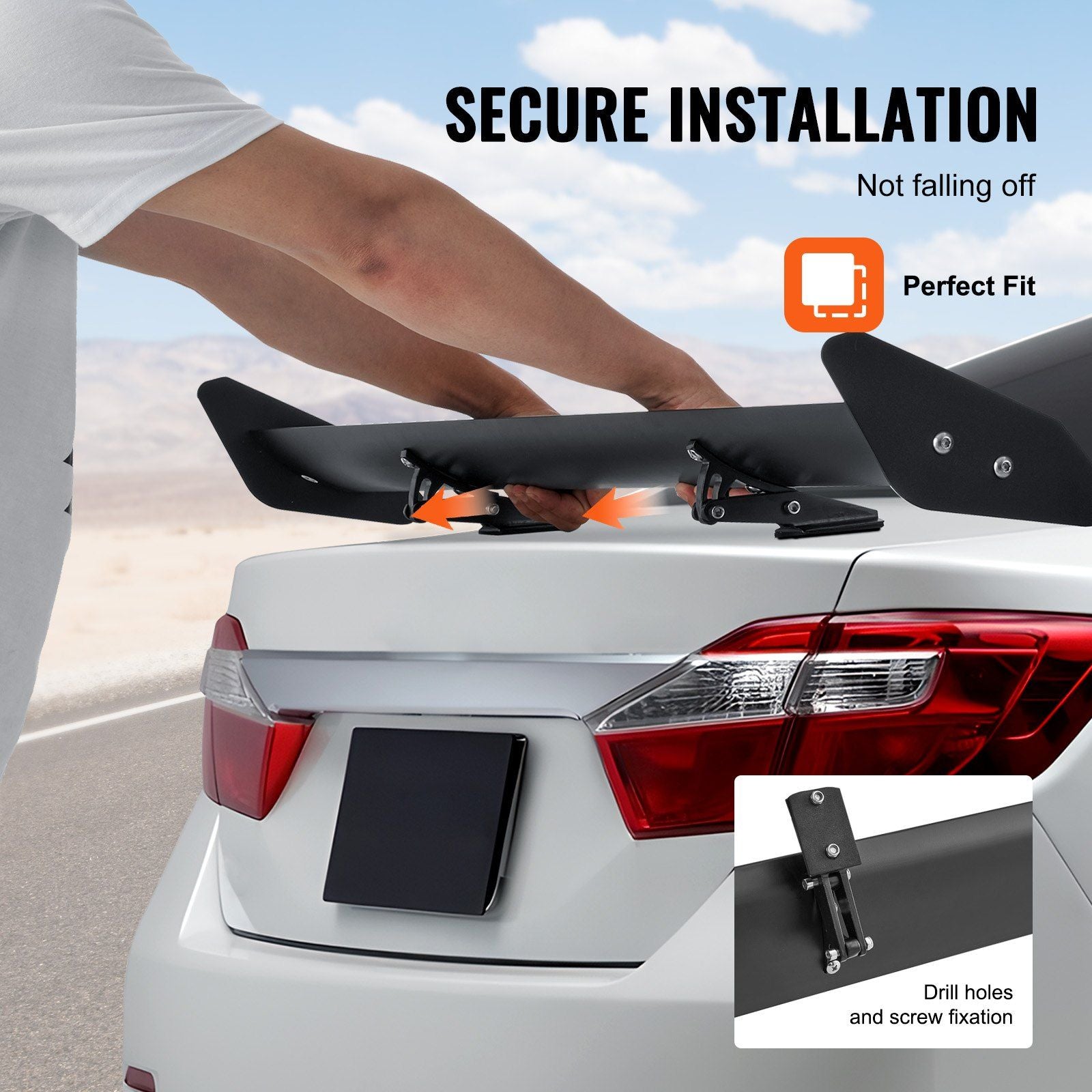 GT Wing Car Spoiler, 43.3 inch Universal Spoiler with Single Deck, Adjustable Lightweight Aluminum, Car Rear V952-TYXWYLHJLHJDFLMB1V0