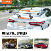 GT Wing Car Spoiler, 43.3 inch Universal Spoiler with Single Deck, Adjustable Lightweight Aluminum, Car Rear V952-TYXWYLHJLHJDSCP2HV0