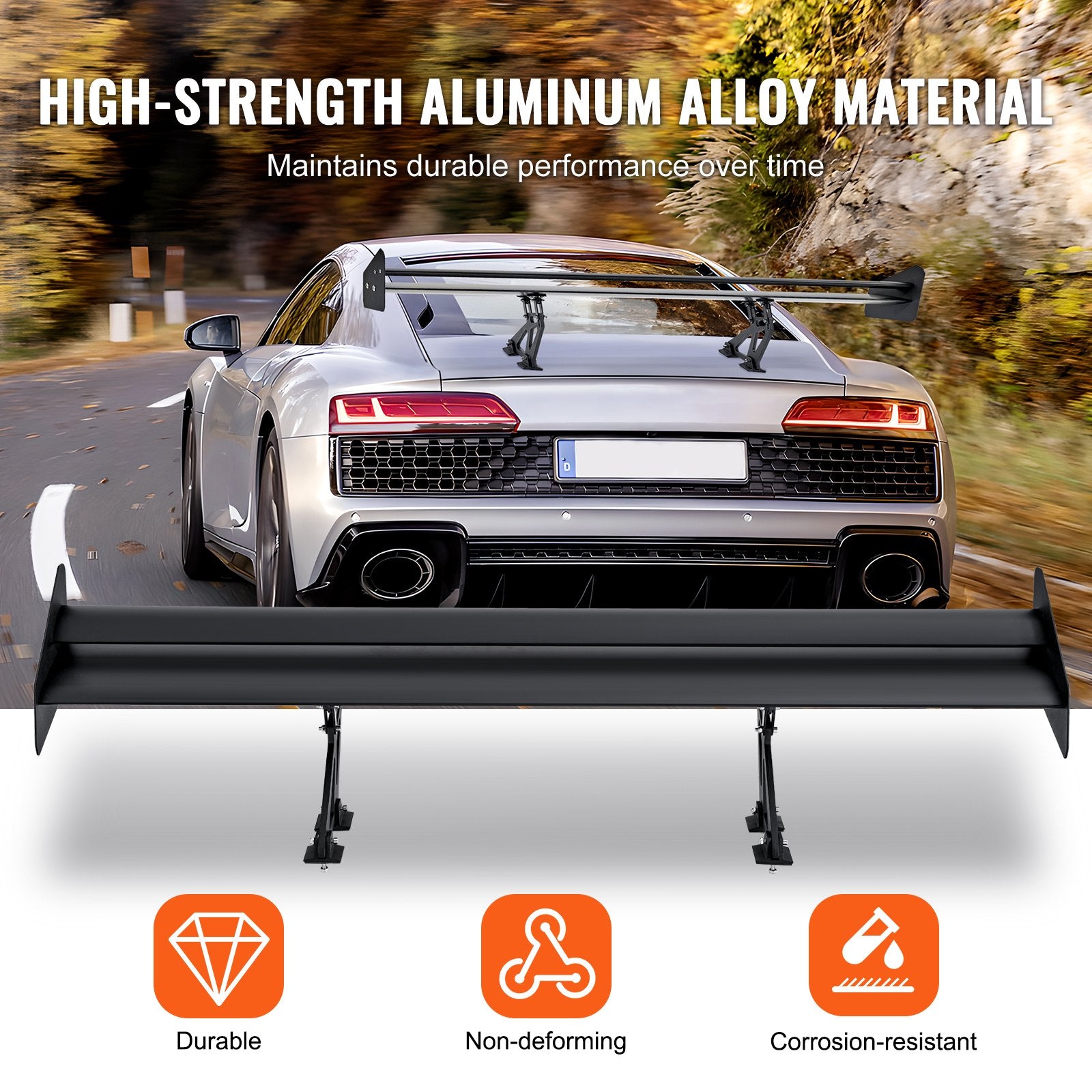 GT Wing Car Spoiler, 53.1 inch Universal Spoiler with Double Deck, Adjustable Lightweight Aluminum, Car Rear V952-TYXWYLHJLHJSC6ITCV0