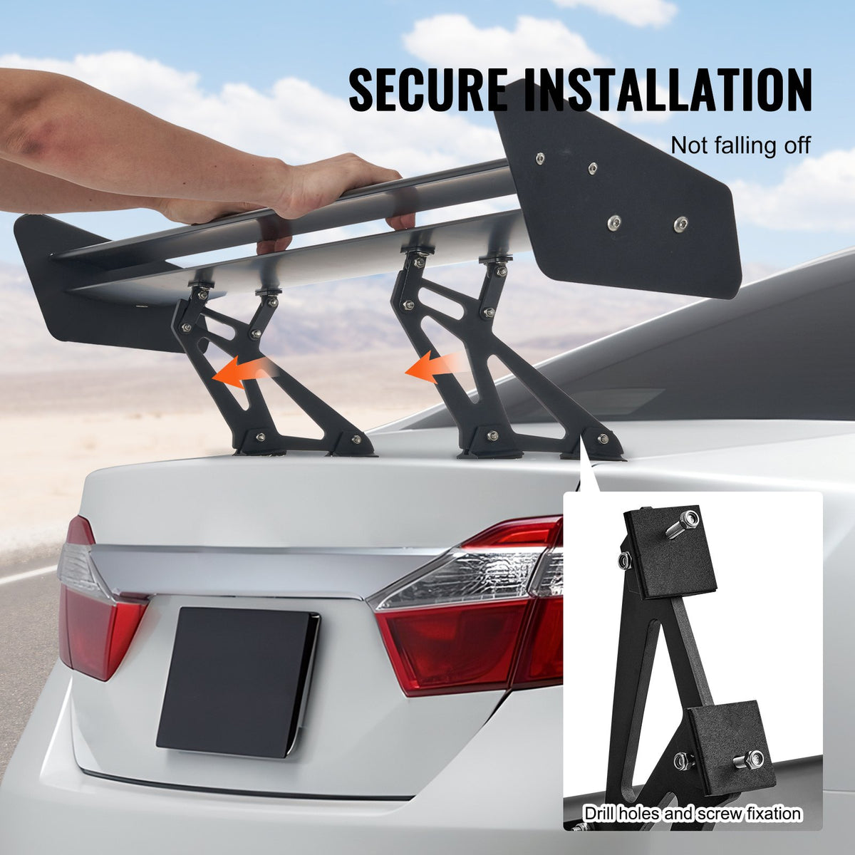 GT Wing Car Spoiler, 53.1 inch Universal Spoiler with Double Deck, Adjustable Lightweight Aluminum, Car Rear V952-TYXWYLHJLHJSC6ITCV0