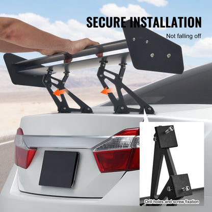 GT Wing Car Spoiler, 53.1 inch Universal Spoiler with Double Deck, Adjustable Lightweight Aluminum, Car Rear V952-TYXWYLHJLHJSC6ITCV0