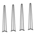 Hairpin Table Legs 0.7M, Set of 4 Desk Legs 408.2KG Load Capacity, Hairpin Desk Legs 3 Rods for Desk Chairs V952-TZ3YGZTHSTGS942SZV0