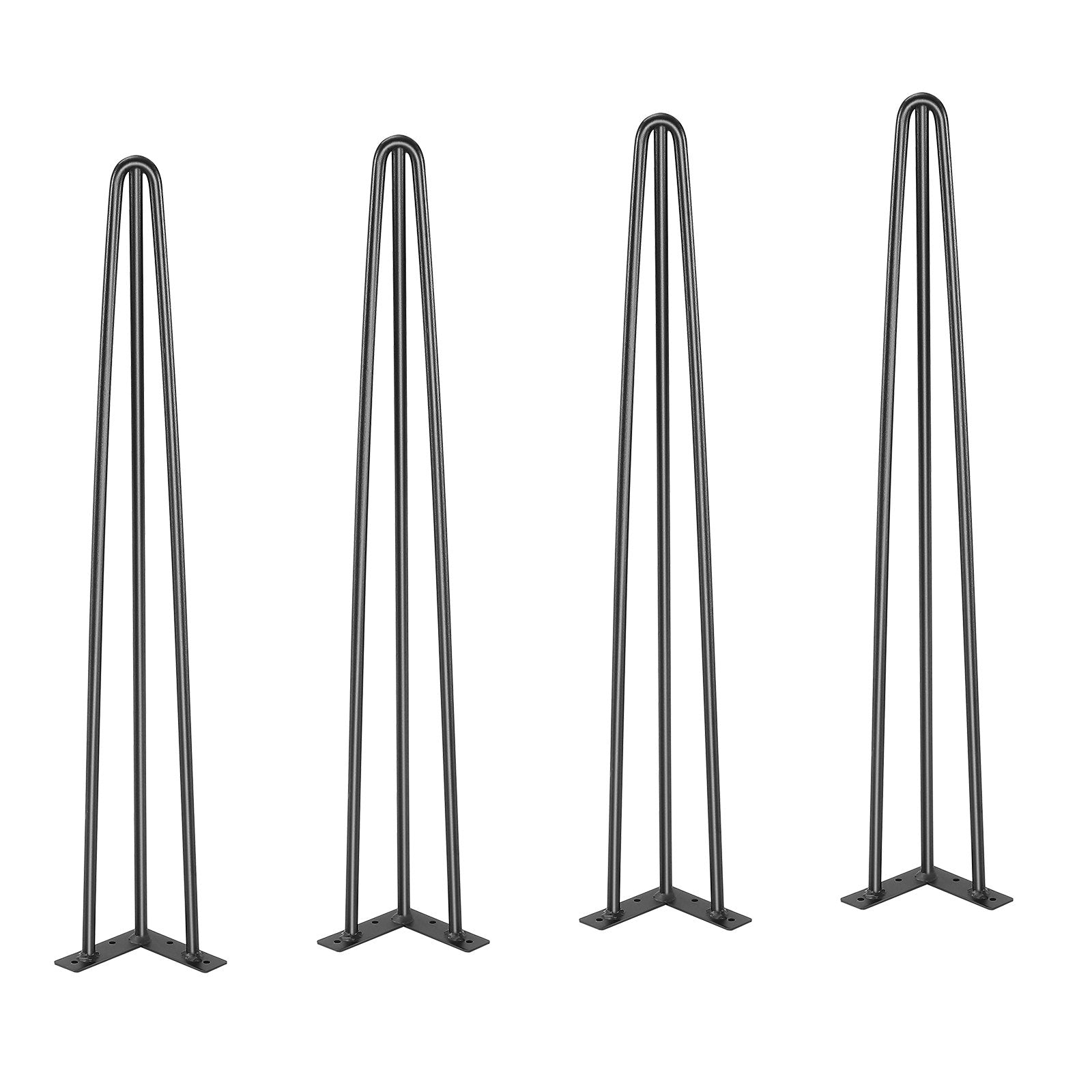 Hairpin Table Legs 0.7M, Set of 4 Desk Legs 408.2KG Load Capacity, Hairpin Desk Legs 3 Rods for Desk Chairs V952-TZ3YGZTHSTGS942SZV0