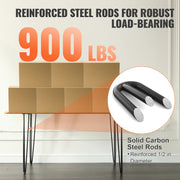 Hairpin Table Legs 0.7M, Set of 4 Desk Legs 408.2KG Load Capacity, Hairpin Desk Legs 3 Rods for Desk Chairs V952-TZ3YGZTHSTGS942SZV0