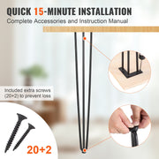 Hairpin Table Legs 0.7M, Set of 4 Desk Legs 408.2KG Load Capacity, Hairpin Desk Legs 3 Rods for Desk Chairs V952-TZ3YGZTHSTGS942SZV0