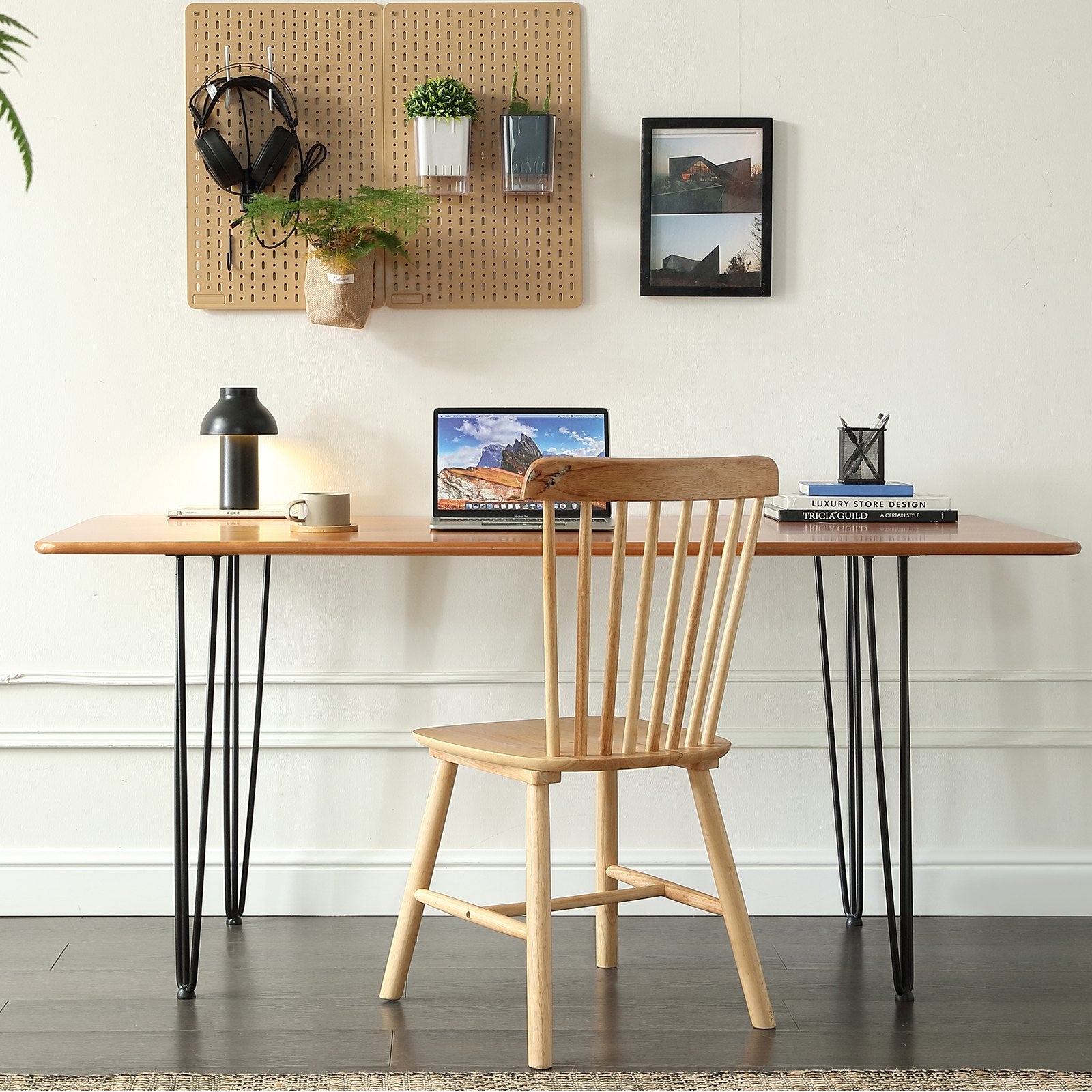 Hairpin Table Legs 0.7M, Set of 4 Desk Legs 408.2KG Load Capacity, Hairpin Desk Legs 3 Rods for Desk Chairs V952-TZ3YGZTHSTGS942SZV0