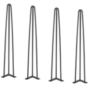 Hairpin Table Legs 0.7M, Set of 4 Desk Legs 408.2KG Load Capacity, Hairpin Desk Legs 3 Rods for Desk Chairs V952-TZ3YGZTHSTGS942SZV0